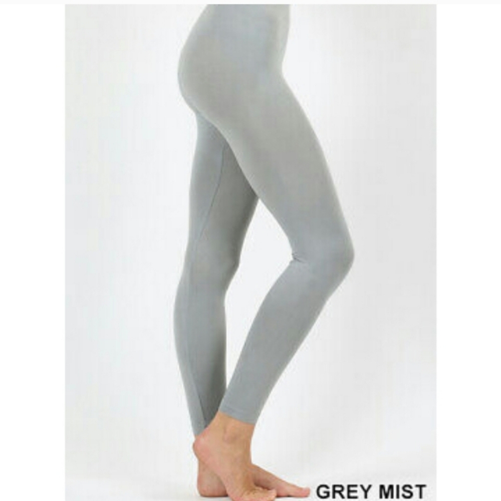 Zenana Outfitters Plus Size Leggings Gray Mist
